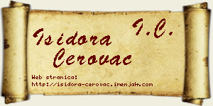 Isidora Cerovac vizit kartica